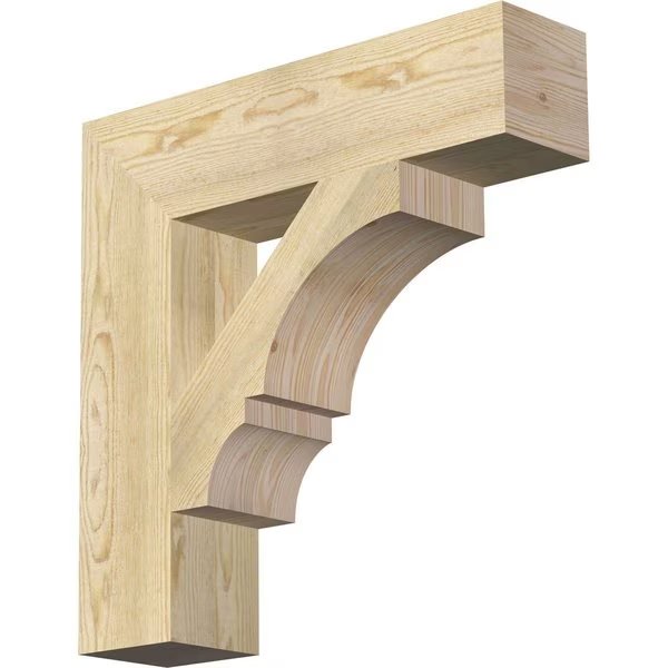 Balboa Block Rough Sawn Bracket, Douglas Fir, 6